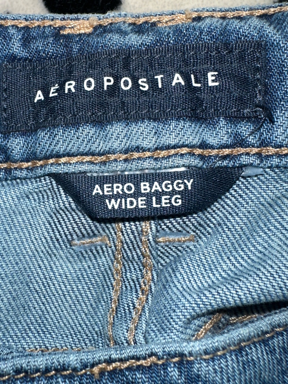 Aeropostale Women's Wide Leg Medium Blue Denim Jeans - Picture 4 of 10